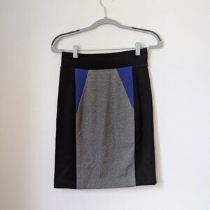 Kenzie Pencil Skirt Grey Blue Black XS Extra Small